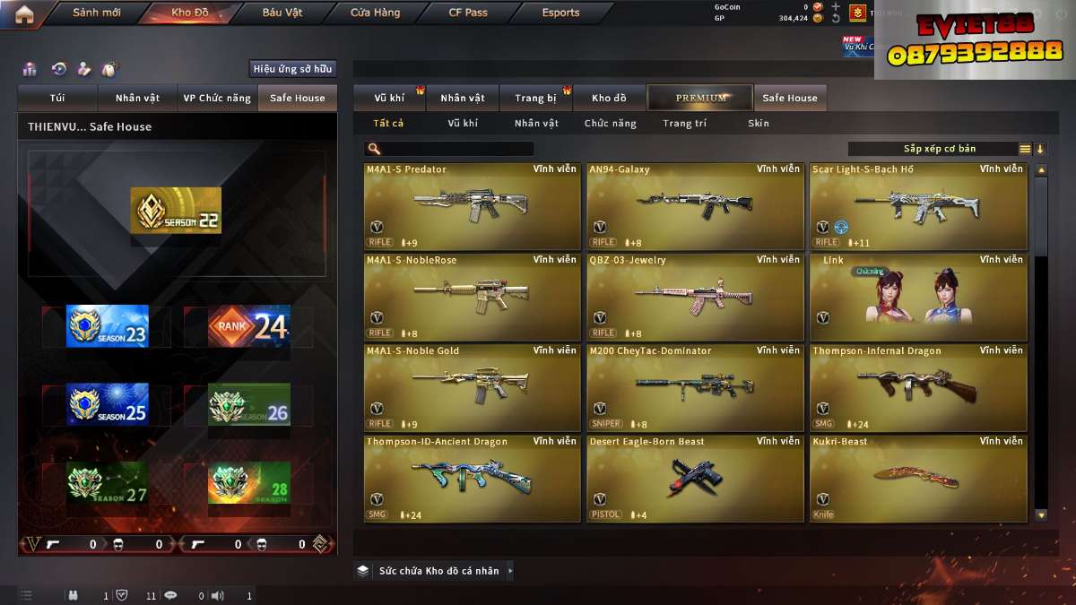 shop acc cf uy tin gia re